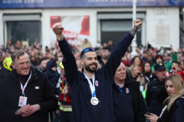 Doček srebrnih rukometaša na Trgu bana Jelačića