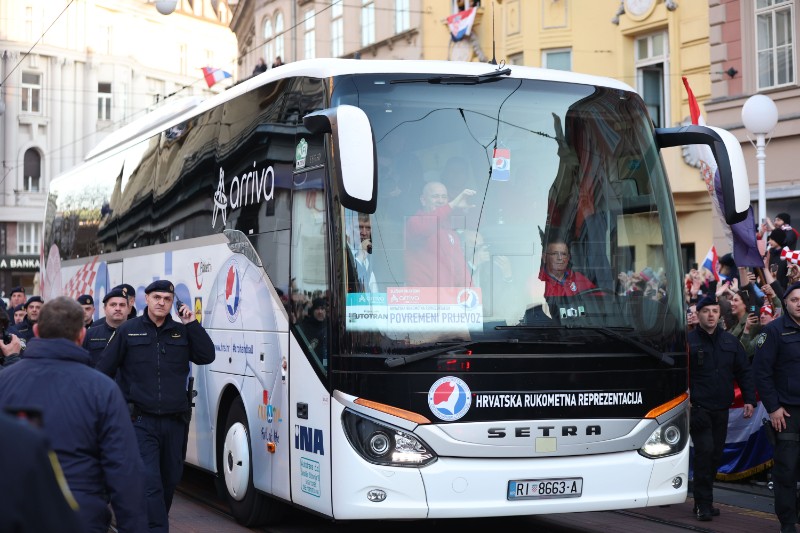 Doček srebrnih rukometaša na Trgu bana Jelačića