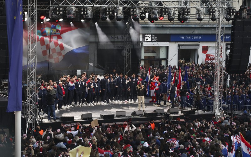 Doček srebrnih rukometaša na Trgu bana Jelačića