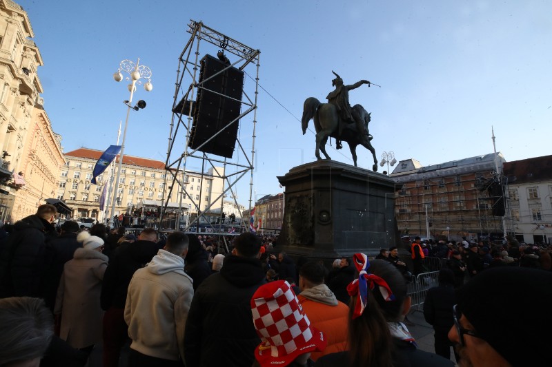 Doček srebrnih rukometaša na Trgu bana Jelačića