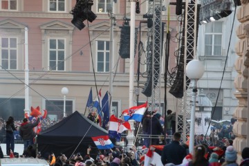 Doček srebrnih rukometaša na Trgu bana Jelačića