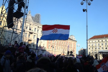 Doček srebrnih rukometaša na Trgu bana Jelačića