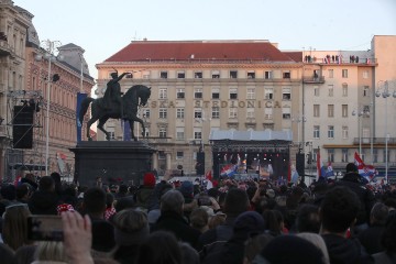 Doček srebrnih rukometaša na Trgu bana Jelačića