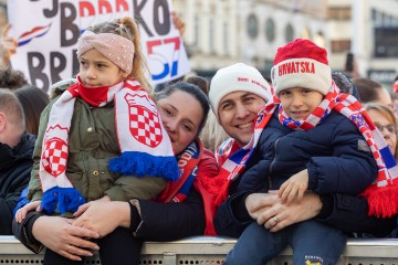 Doček hrvatske rukometne reprezentacije na Trgu bana Jelačića