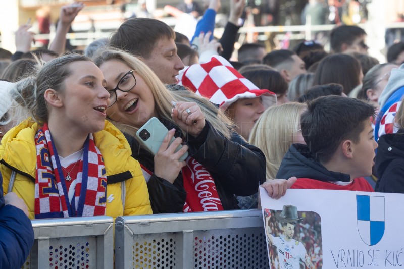 Doček hrvatske rukometne reprezentacije na Trgu bana Jelačića