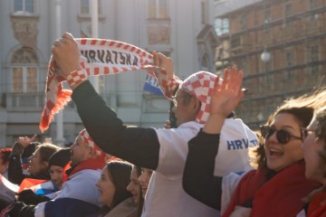 Doček hrvatske rukometne reprezentacije na Trgu bana Jelačića