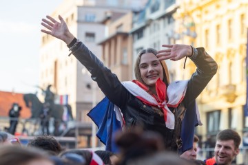 Doček hrvatske rukometne reprezentacije na Trgu bana Jelačića