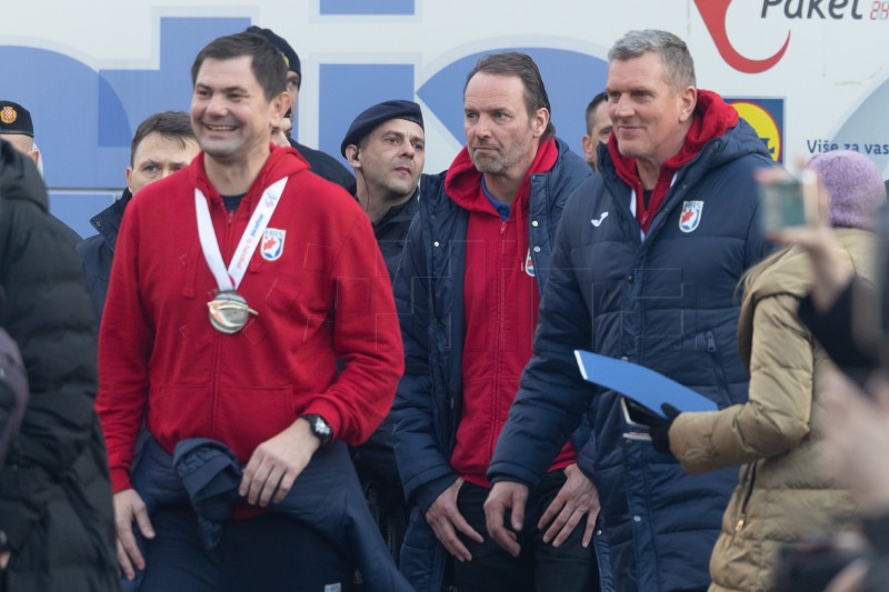 Doček hrvatske rukometne reprezentacije na Trgu bana Jelačića