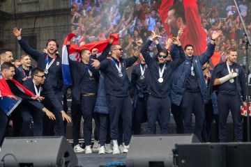 Doček hrvatske rukometne reprezentacije na Trgu bana Jelačića