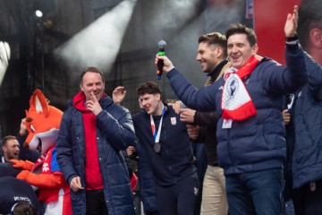 Doček hrvatske rukometne reprezentacije na Trgu bana Jelačića