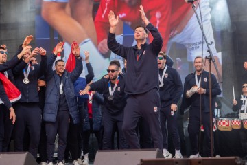 Doček hrvatske rukometne reprezentacije na Trgu bana Jelačića