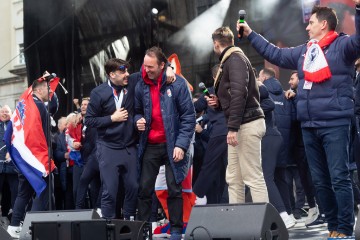 Doček hrvatske rukometne reprezentacije na Trgu bana Jelačića