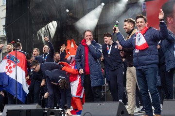 Doček hrvatske rukometne reprezentacije na Trgu bana Jelačića