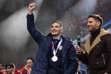 Doček hrvatske rukometne reprezentacije na Trgu bana Jelačića