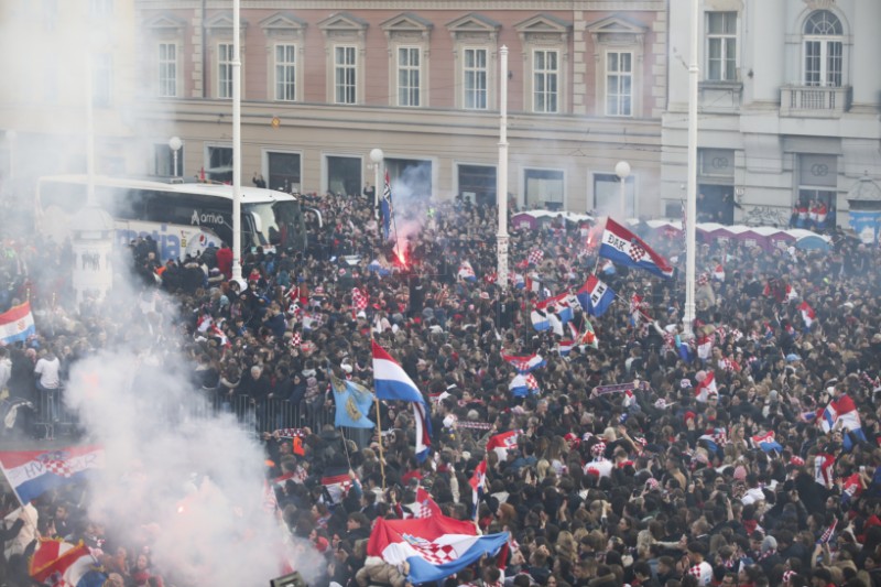 Doček srebrnih rukometaša na Trgu bana Jelačića