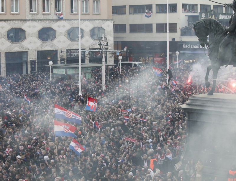 Doček srebrnih rukometaša na Trgu bana Jelačića