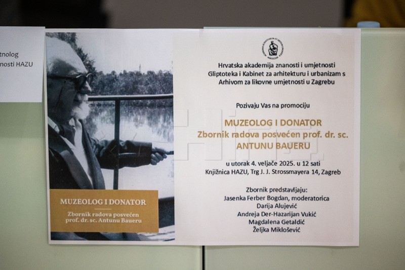 Predstavljen zbornik radova posvećen Antunu Baueru "Muzeolog i donator"