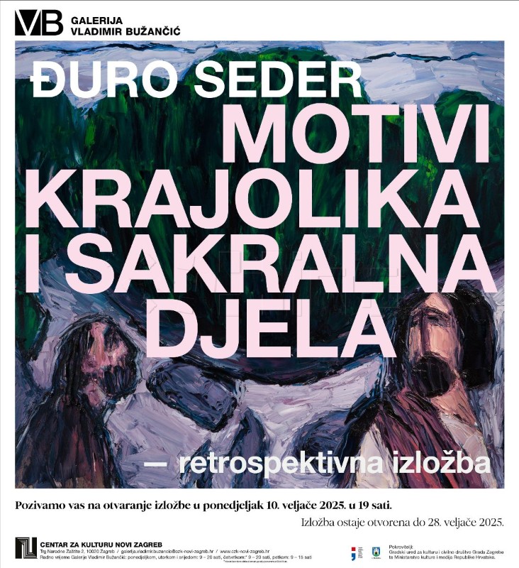 Izložba "Motivi krajolika i sakralna djela" Đure Sedera u Galeriji Vladimir Bužančić