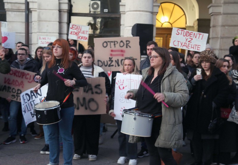 Rijeka: Mirni skup podrške studentima iz Srbije