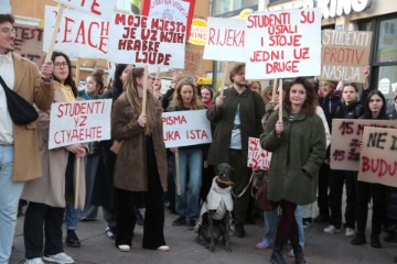 Rijeka: Mirni skup podrške studentima iz Srbije