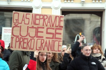 Rijeka: Mirni skup podrške studentima iz Srbije