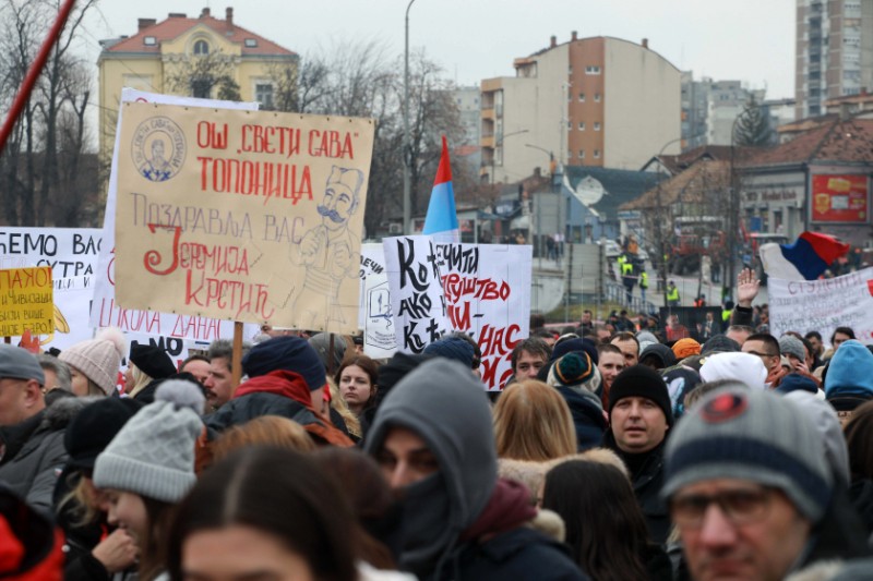 Prosvjed studenata u Kragujevcu