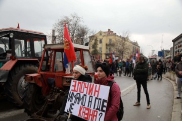 Prosvjed studenata u Kragujevcu