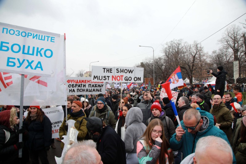 Prosvjed studenata u Kragujevcu