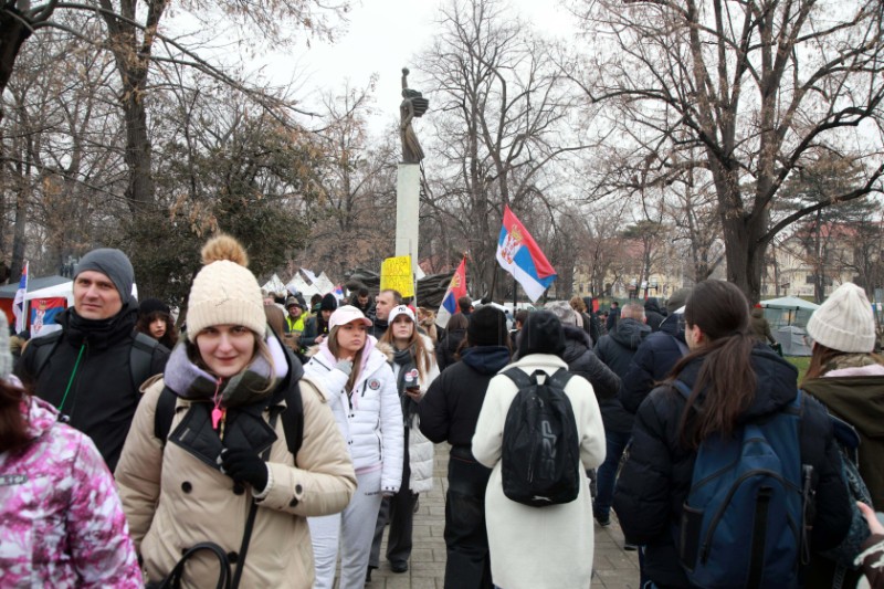 Prosvjed studenata u Kragujevcu