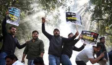 INDIA PROTEST STAMPEDES