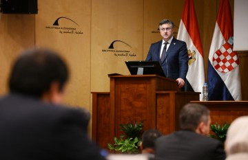 Plenković u Aleksandrijskoj knjižnici