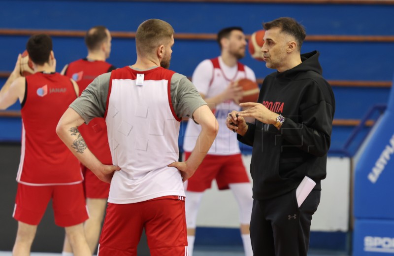 Zadar: Trening muške seniorske košarkaške reprezentacije Hrvatske