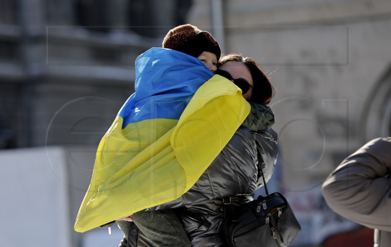 ROMANIA UKRAINE PROTEST