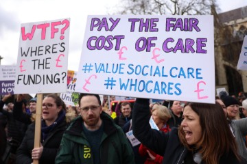 BRITAIN PROTEST SOCIAL CARE 