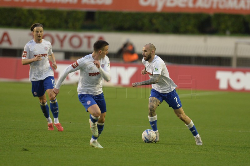 Utakmica četvrtfinala Super Sport Hrvatskog nogometnog kupa : Hajduk-Rijeka