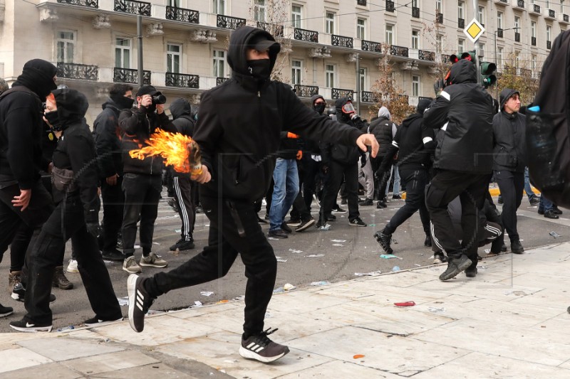 GREECE PROTEST ACCIDENT