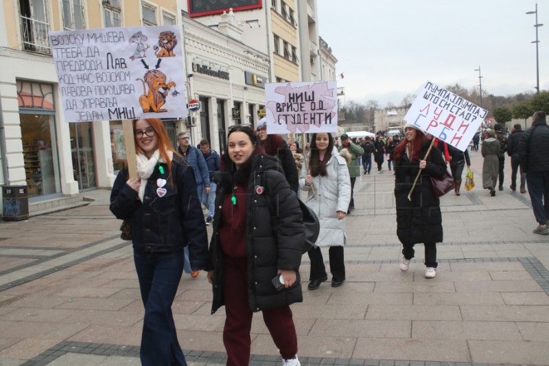 Srbija: Počeo masovni prosvjed "Studentski edikt", Niš dočekuje tisuće ljudi