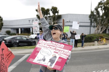 USA TESLA ELON MUSK PROTEST