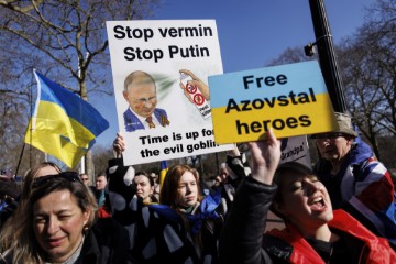 BRITAIN UKRAINE PROTEST