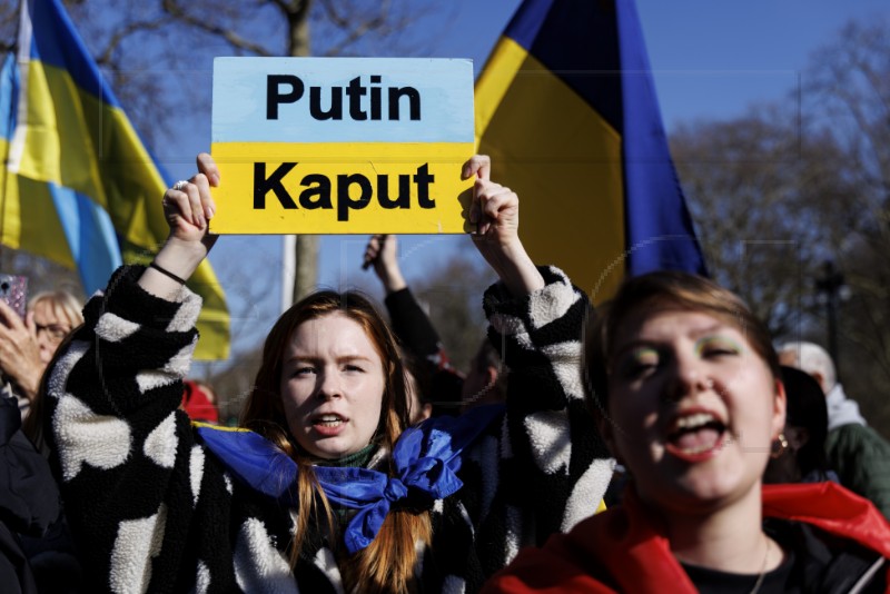 BRITAIN UKRAINE PROTEST