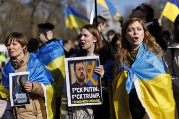 BRITAIN UKRAINE PROTEST