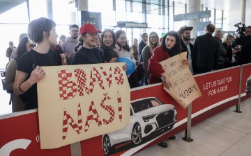 Doček ekipe filma "Čovjek koji nije mogao šutjeti" 