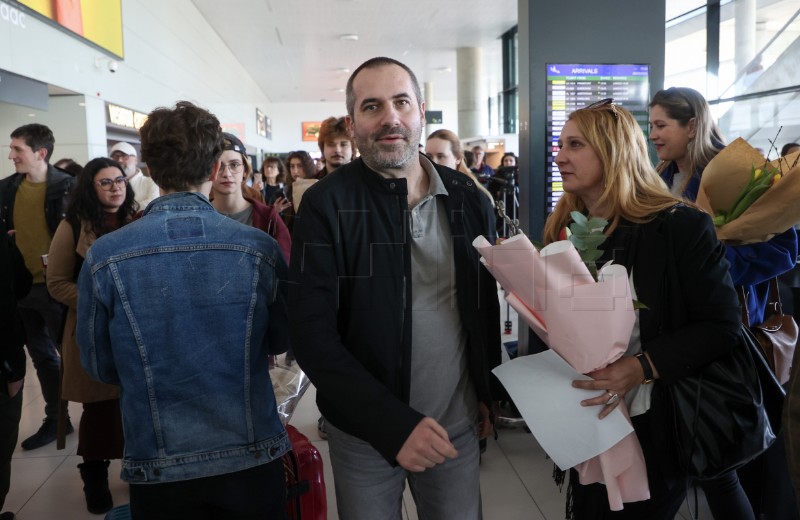 Doček ekipe filma "Čovjek koji nije mogao šutjeti" 