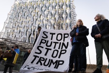 BRITAIN UKRAINE PROTEST