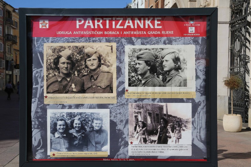 Izložba "Partizanke" na riječkom Korzu