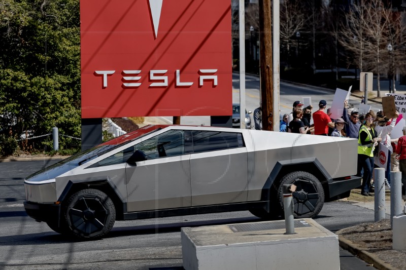 USA GEORGIA TESLA PROTEST