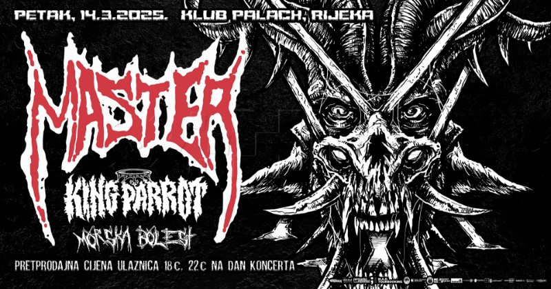 Legendarni death metal pioniri Master u petak prvi put u Rijeci