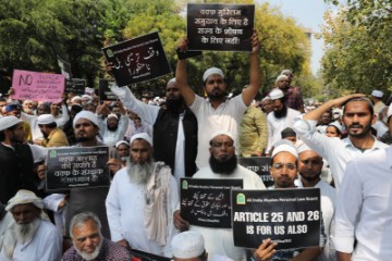 INDIA WAQF AMENDMENT BILL PROTEST