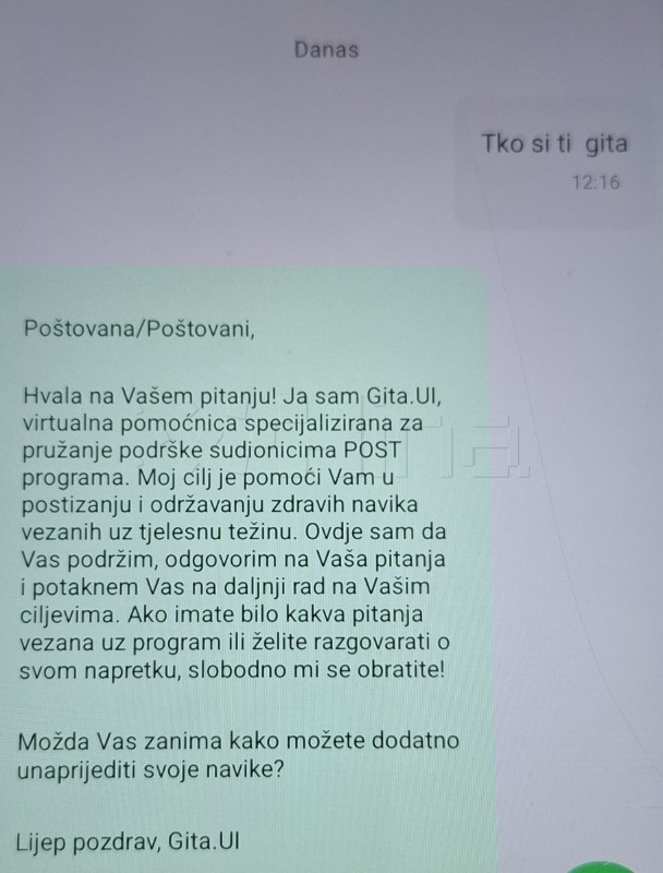 Program POST: U borbi protiv pretilosti pomagat će i umjetna inteligencija