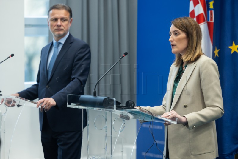 Predsjednica Europskog parlamenta Roberta Metsola u Hrvatskoj